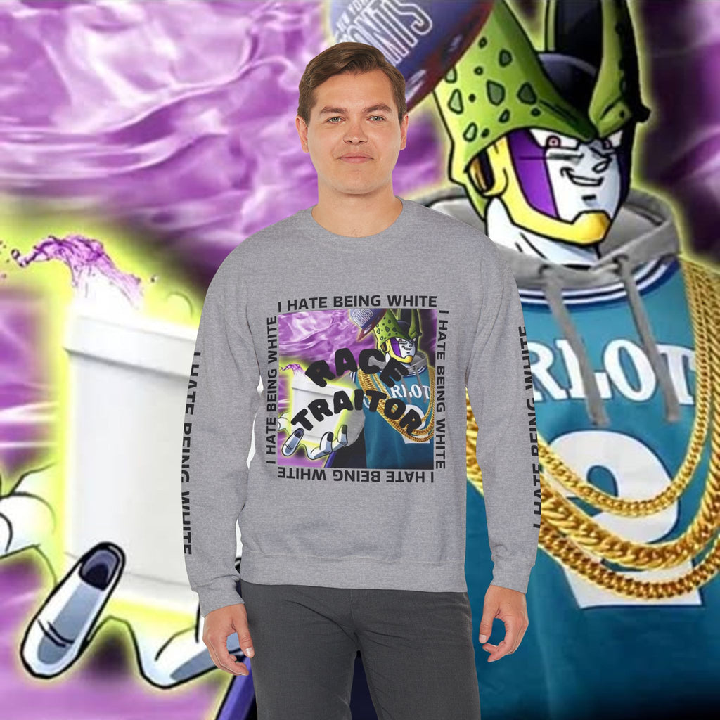 I HATE BEING WHITE - RACE TRAITOR Crewneck Sweatshirt Unisex