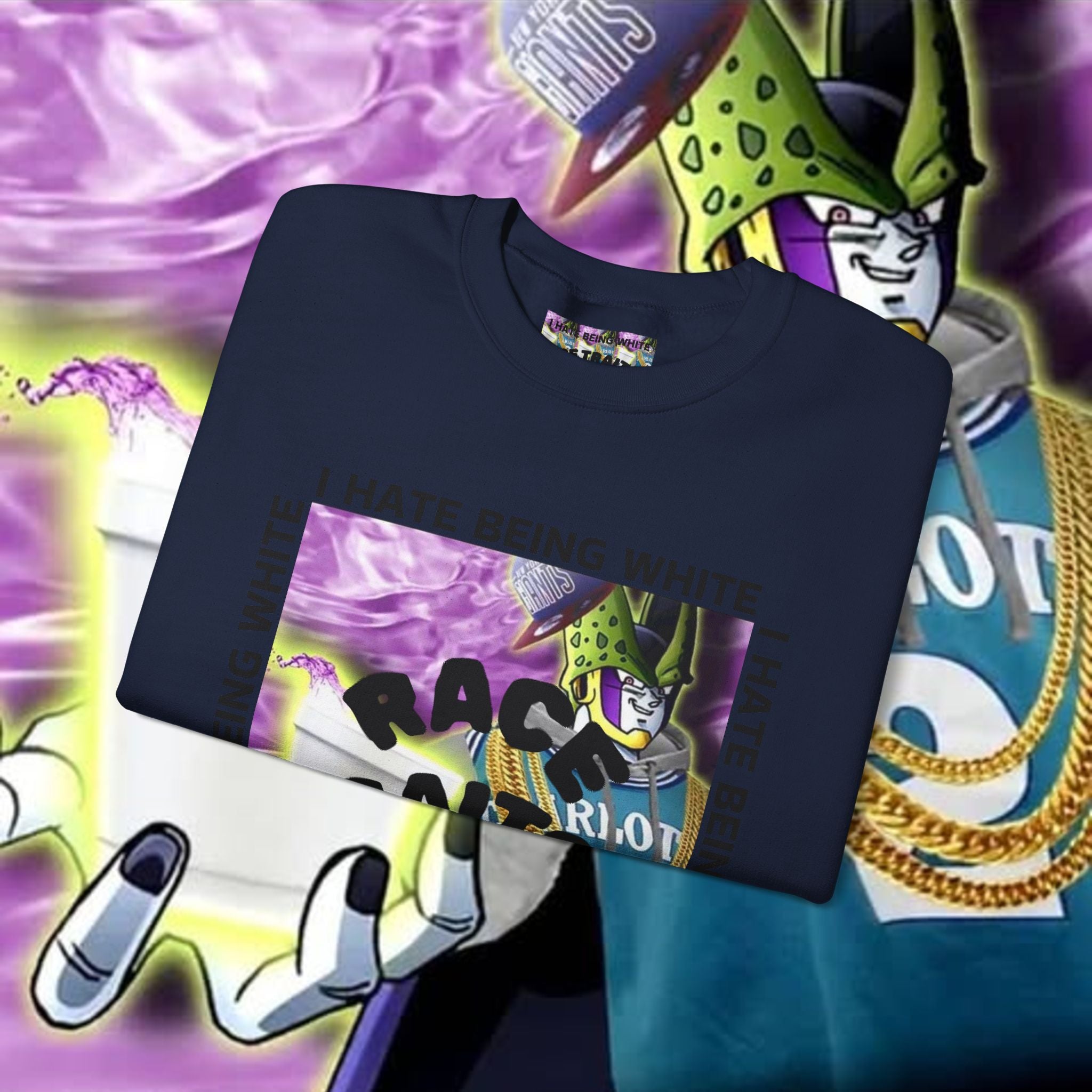 I HATE BEING WHITE - RACE TRAITOR Crewneck Sweatshirt Unisex