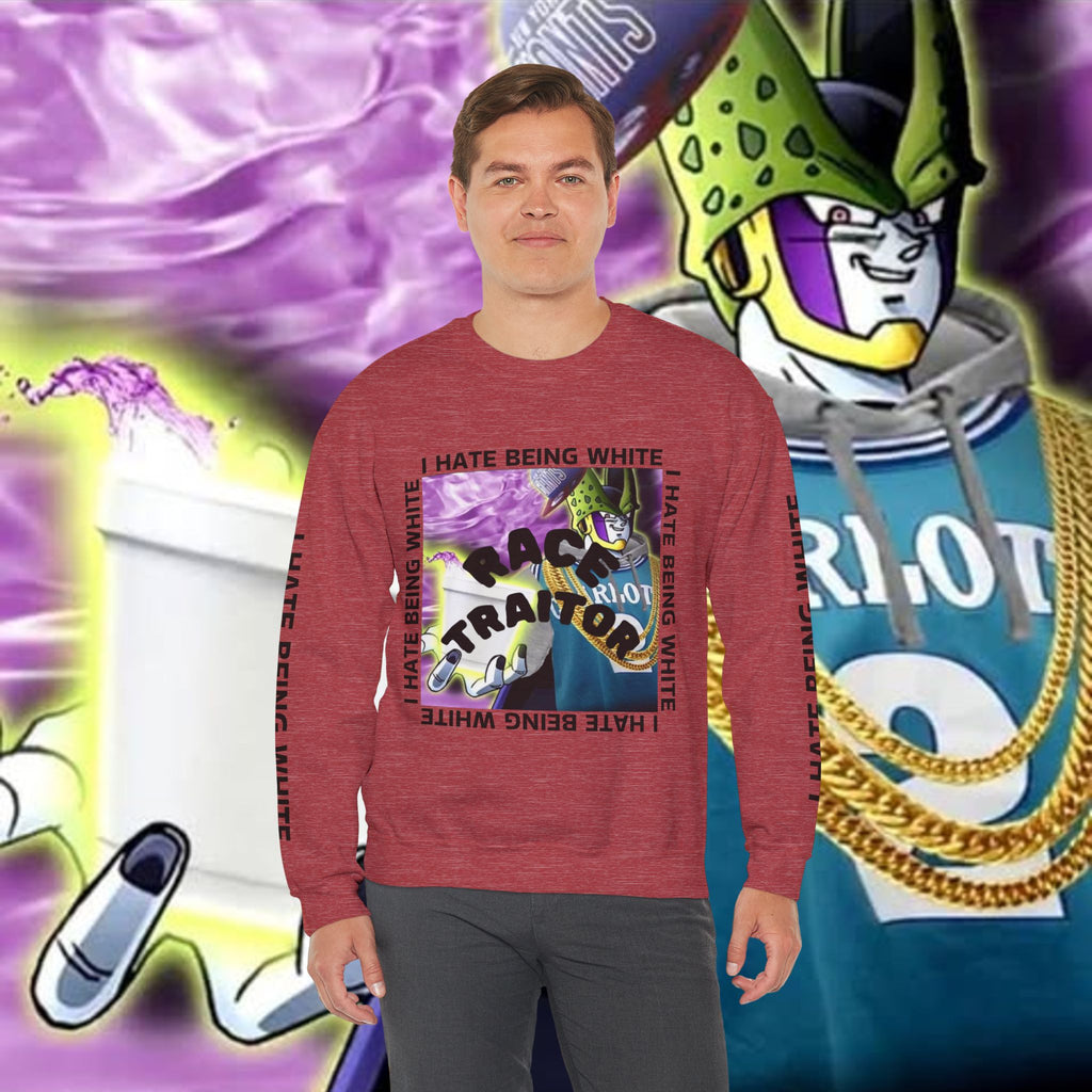 I HATE BEING WHITE - RACE TRAITOR Crewneck Sweatshirt Unisex