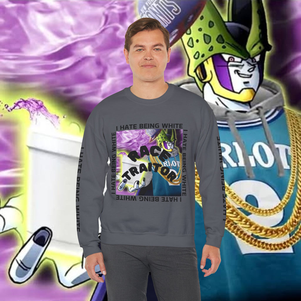 I HATE BEING WHITE - RACE TRAITOR Crewneck Sweatshirt Unisex